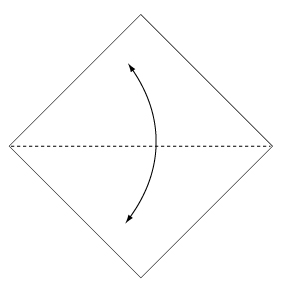『小鳥』の折り紙の簡単な折り方STEP１