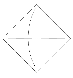 折り紙で作る兜（かぶと）の折り方STEP１