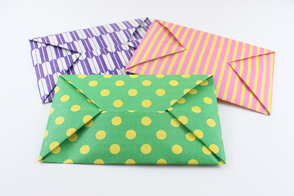便利でかわいい 封筒 ポチ袋 の折り方 長方形型 折り紙 A4用紙 折り紙japan