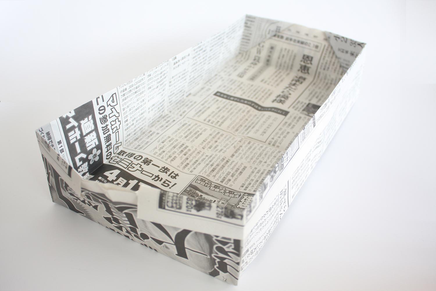 帽子 箱 袋など 新聞紙 を使った折り紙いろいろ 折り方 折り紙japan
