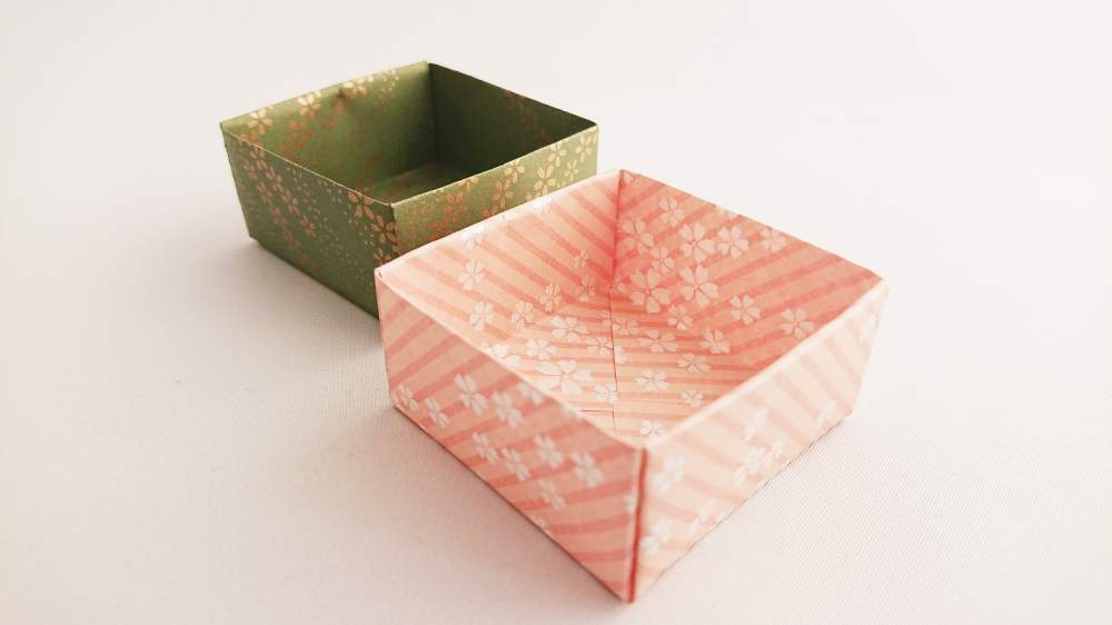 節分用 折り紙の 箱 の折り方 豆入れ と 殻入れ 折り紙japan
