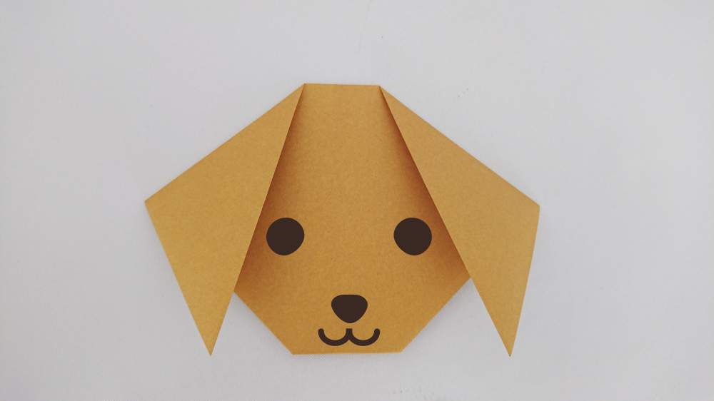 いぬのかお 簡単に作れるかわいい動物折り紙 幼児向け 折り紙japan