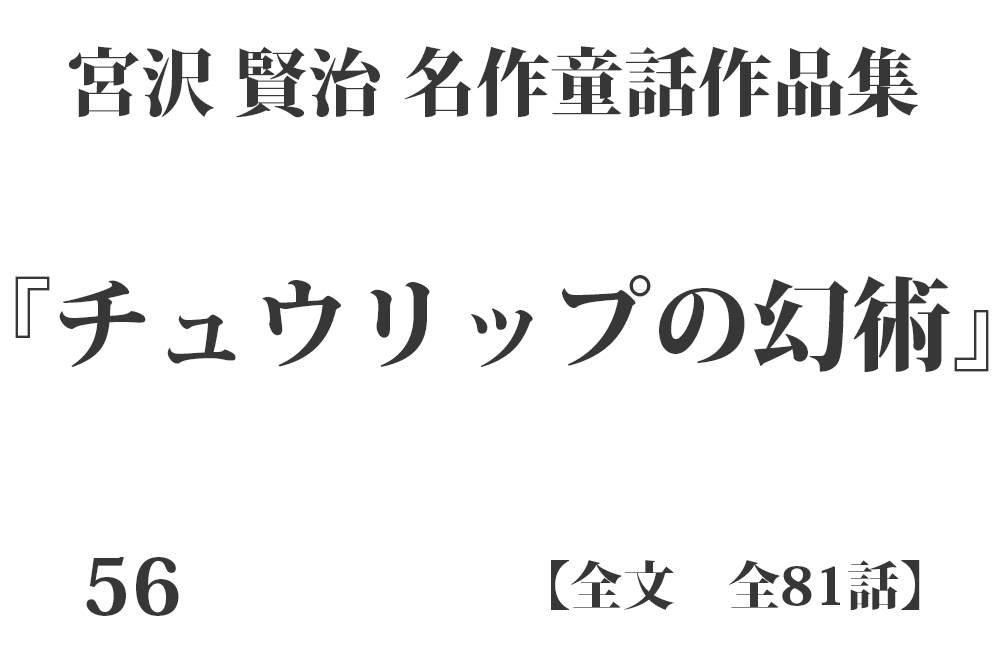 『チュウリップの幻術』【全文】宮沢 賢治 名作童話作品集 全99話