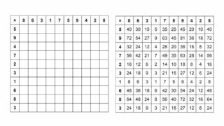 1桁 1桁の掛け算 100マス計算 無料計算プリント Origamiシニア