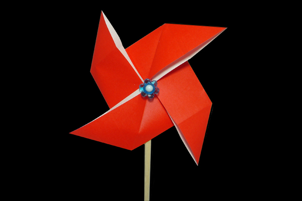 Pinwheel | 100 Easy origami instructions and diagram