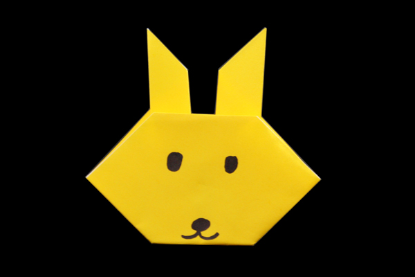 Rabbit Face | 100 Easy origami instructions and diagram