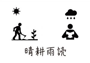 work in the field.../ 晴耕雨読 Cool Japanese KANJI All Design Art free Download